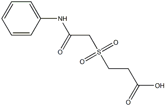 3-[(2-anilino-2-oxoethyl)sulfonyl]propanoic acid Struktur