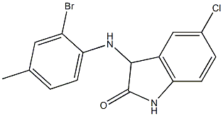 3-[(2-bromo-4-methylphenyl)amino]-5-chloro-2,3-dihydro-1H-indol-2-one Struktur