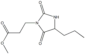 methyl 3-(2,5-dioxo-4-propylimidazolidin-1-yl)propanoate Struktur