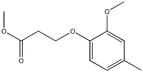 methyl 3-(2-methoxy-4-methylphenoxy)propanoate Struktur