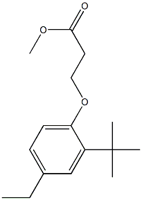 methyl 3-(2-tert-butyl-4-ethylphenoxy)propanoate Struktur