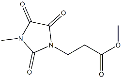 methyl 3-(3-methyl-2,4,5-trioxoimidazolidin-1-yl)propanoate Struktur