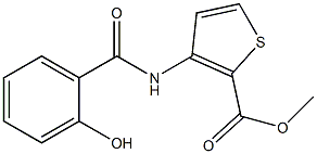 methyl 3-[(2-hydroxybenzene)amido]thiophene-2-carboxylate Struktur