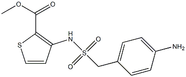 methyl 3-[(4-aminophenyl)methanesulfonamido]thiophene-2-carboxylate Struktur