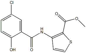 methyl 3-[(5-chloro-2-hydroxybenzene)amido]thiophene-2-carboxylate Struktur