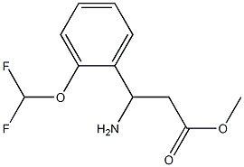 methyl 3-amino-3-[2-(difluoromethoxy)phenyl]propanoate Struktur