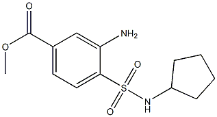 methyl 3-amino-4-(cyclopentylsulfamoyl)benzoate Struktur