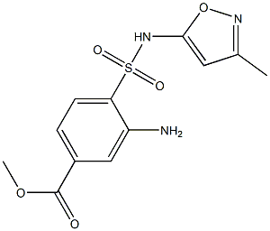 methyl 3-amino-4-[(3-methyl-1,2-oxazol-5-yl)sulfamoyl]benzoate Struktur