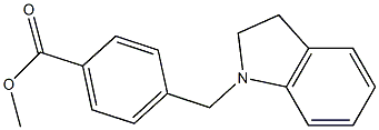 methyl 4-(2,3-dihydro-1H-indol-1-ylmethyl)benzoate Struktur