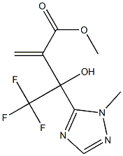 methyl 4,4,4-trifluoro-3-hydroxy-3-(1-methyl-1H-1,2,4-triazol-5-yl)-2-methylidenebutanoate Struktur