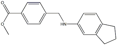 methyl 4-[(2,3-dihydro-1H-inden-5-ylamino)methyl]benzoate Struktur