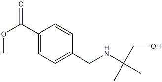 methyl 4-{[(1-hydroxy-2-methylpropan-2-yl)amino]methyl}benzoate Struktur