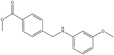 methyl 4-{[(3-methoxyphenyl)amino]methyl}benzoate Struktur