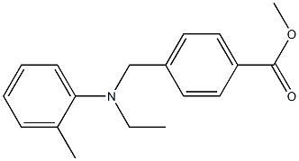 methyl 4-{[ethyl(2-methylphenyl)amino]methyl}benzoate Struktur