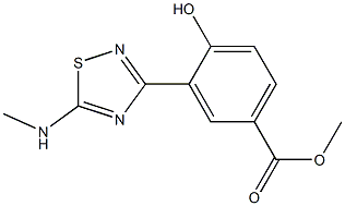 methyl 4-hydroxy-3-[5-(methylamino)-1,2,4-thiadiazol-3-yl]benzoate Struktur