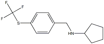 N-({4-[(trifluoromethyl)sulfanyl]phenyl}methyl)cyclopentanamine Struktur