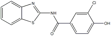 N-(1,3-benzothiazol-2-yl)-3-chloro-4-hydroxybenzamide Struktur