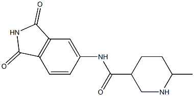 N-(1,3-dioxo-2,3-dihydro-1H-isoindol-5-yl)-6-methylpiperidine-3-carboxamide Struktur