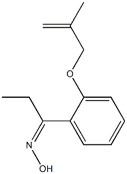 N-(1-{2-[(2-methylprop-2-en-1-yl)oxy]phenyl}propylidene)hydroxylamine Struktur