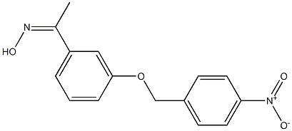 N-(1-{3-[(4-nitrophenyl)methoxy]phenyl}ethylidene)hydroxylamine Struktur