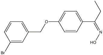 N-(1-{4-[(3-bromophenyl)methoxy]phenyl}propylidene)hydroxylamine Struktur