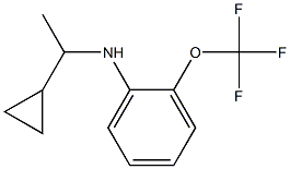 N-(1-cyclopropylethyl)-2-(trifluoromethoxy)aniline Struktur