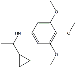 N-(1-cyclopropylethyl)-3,4,5-trimethoxyaniline Struktur