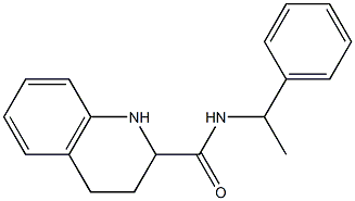 N-(1-phenylethyl)-1,2,3,4-tetrahydroquinoline-2-carboxamide Struktur