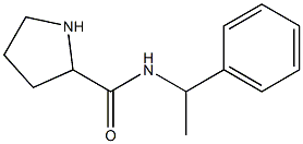 N-(1-phenylethyl)pyrrolidine-2-carboxamide Struktur