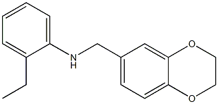 N-(2,3-dihydro-1,4-benzodioxin-6-ylmethyl)-2-ethylaniline Struktur