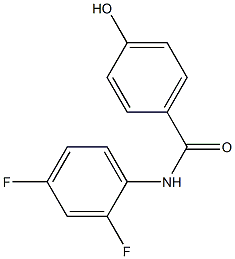 N-(2,4-difluorophenyl)-4-hydroxybenzamide Struktur