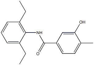 N-(2,6-diethylphenyl)-3-hydroxy-4-methylbenzamide Struktur