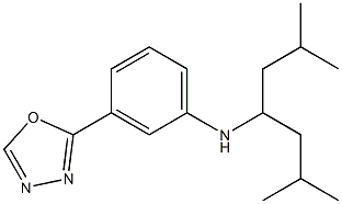 N-(2,6-dimethylheptan-4-yl)-3-(1,3,4-oxadiazol-2-yl)aniline Struktur