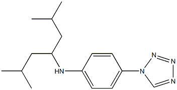 N-(2,6-dimethylheptan-4-yl)-4-(1H-1,2,3,4-tetrazol-1-yl)aniline Struktur