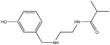 N-(2-{[(3-hydroxyphenyl)methyl]amino}ethyl)-2-methylpropanamide Struktur