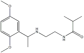 N-(2-{[1-(2,5-dimethoxyphenyl)ethyl]amino}ethyl)-2-methylpropanamide Struktur