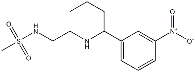 N-(2-{[1-(3-nitrophenyl)butyl]amino}ethyl)methanesulfonamide Struktur