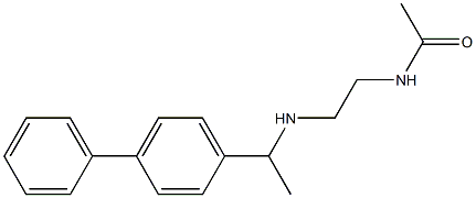 N-(2-{[1-(4-phenylphenyl)ethyl]amino}ethyl)acetamide Struktur