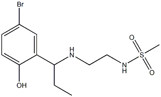 N-(2-{[1-(5-bromo-2-hydroxyphenyl)propyl]amino}ethyl)methanesulfonamide Struktur