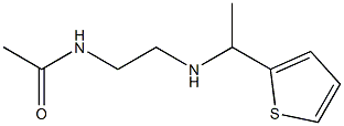 N-(2-{[1-(thiophen-2-yl)ethyl]amino}ethyl)acetamide Struktur