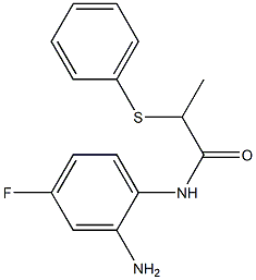 N-(2-amino-4-fluorophenyl)-2-(phenylsulfanyl)propanamide Struktur