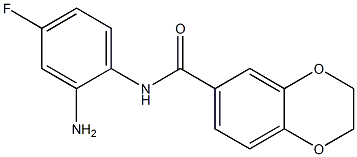 N-(2-amino-4-fluorophenyl)-2,3-dihydro-1,4-benzodioxine-6-carboxamide Struktur