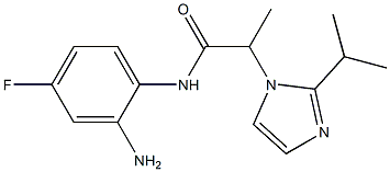 N-(2-amino-4-fluorophenyl)-2-[2-(propan-2-yl)-1H-imidazol-1-yl]propanamide Struktur