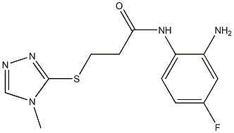 N-(2-amino-4-fluorophenyl)-3-[(4-methyl-4H-1,2,4-triazol-3-yl)sulfanyl]propanamide Struktur