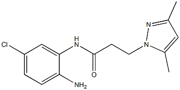 N-(2-amino-5-chlorophenyl)-3-(3,5-dimethyl-1H-pyrazol-1-yl)propanamide Struktur