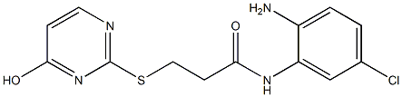 N-(2-amino-5-chlorophenyl)-3-[(4-hydroxypyrimidin-2-yl)sulfanyl]propanamide Struktur