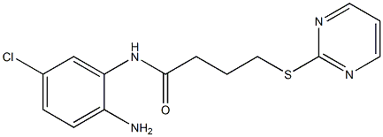 N-(2-amino-5-chlorophenyl)-4-(pyrimidin-2-ylsulfanyl)butanamide Struktur