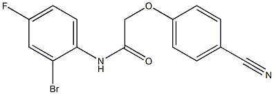 N-(2-bromo-4-fluorophenyl)-2-(4-cyanophenoxy)acetamide Struktur