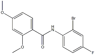 N-(2-bromo-4-fluorophenyl)-2,4-dimethoxybenzamide Struktur