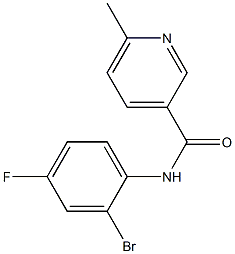 N-(2-bromo-4-fluorophenyl)-6-methylpyridine-3-carboxamide Struktur